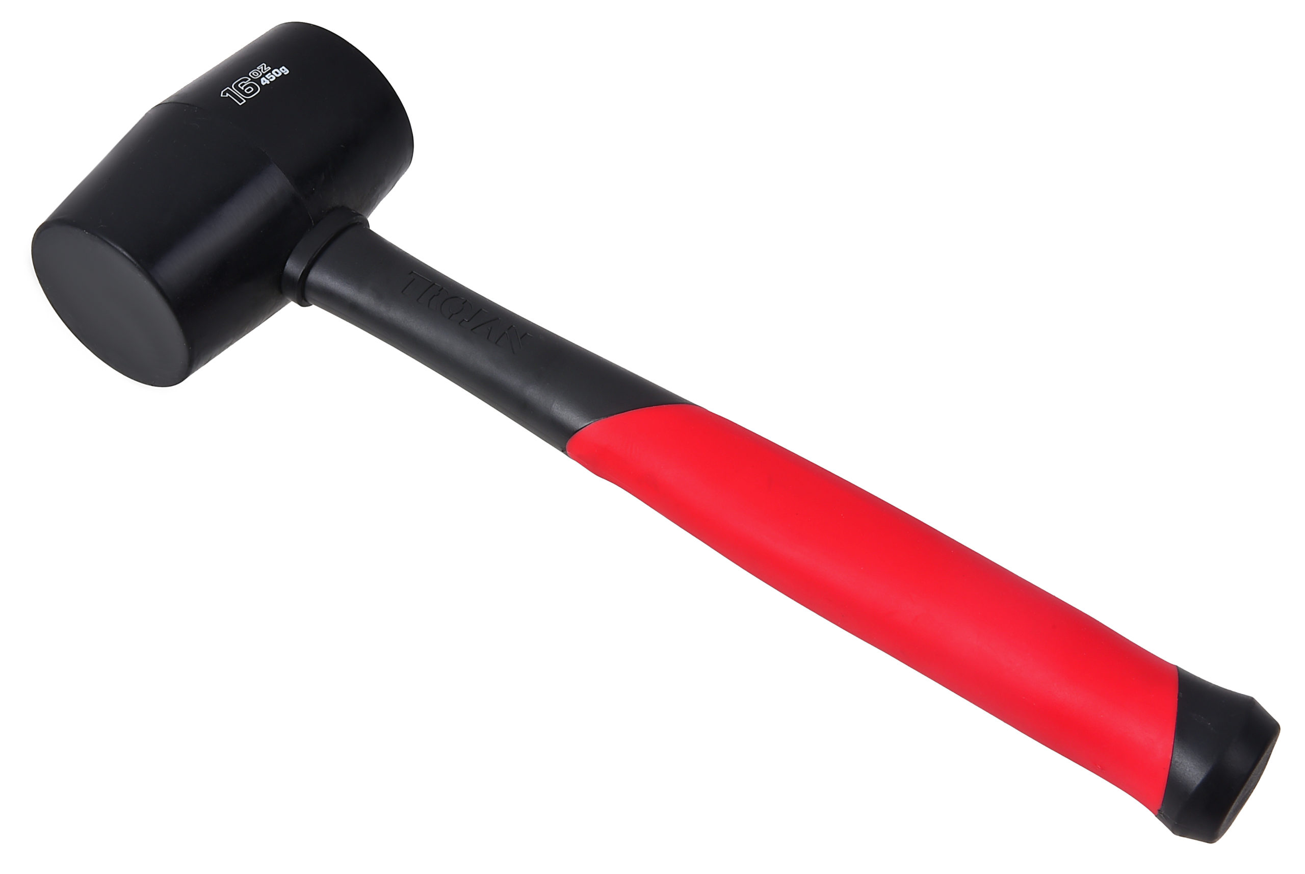 Wideskall(R) Fiberglass Grip Handle 32 oz Rubber Mallet Hammer